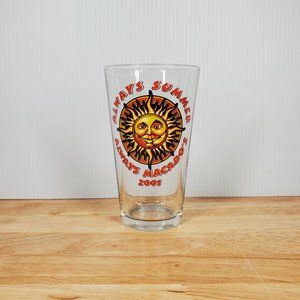 Macado’s Souvenir Beer Pint Glass 16 oz. with Always Summer '01 Sun Graphic EUC